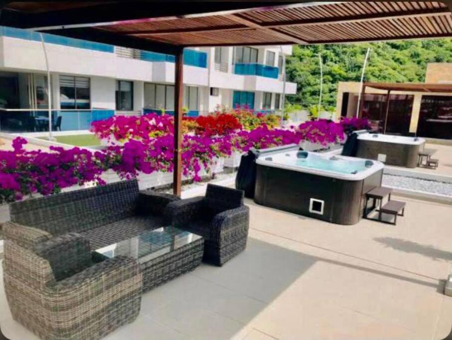 Samaria Club De Playa By Santa Marta Playa Resort, Preciosos Apartamentos En El Sector Exclusivo De Pozos Colorados Ngoại thất bức ảnh
